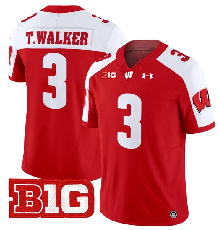 Tawee Walker Jersey #3 Wisconsin Badgers Vapor Football Stitched Red Alternate 8 Tawee Walker Jersey #3 Wisconsin Badgers Vapor Football Stitched Red Alternate