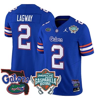 DJ Lagway Jersey #2 Florida Gators 2025 Gasparilla Bowl Patch Royal 8 DJ Lagway Jersey #2 Florida Gators 2025 Gasparilla Bowl Patch Royal
