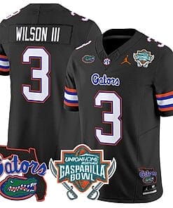 Eugene Wilson III Jersey #3 Florida Gators 2025 Gasparilla Bowl Patch Black