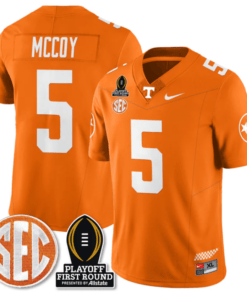 Bru McCoy Jersey #5 Tennessee Vols Playoff First Round Patch Football All Stitched