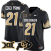 Coach Prime Jersey #21 Colorado Buffaloes Vapor Limited Football All Stitched 13 Coach Prime Jersey #21 Colorado Buffaloes Vapor Limited Football All Stitched