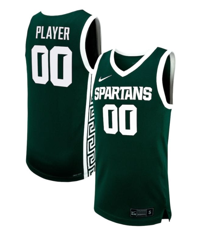 Custom Michigan State Spartans Jersey Name, Number NIL Basketball Green 1 Custom Michigan State Spartans Jersey Name, Number NIL Basketball Green