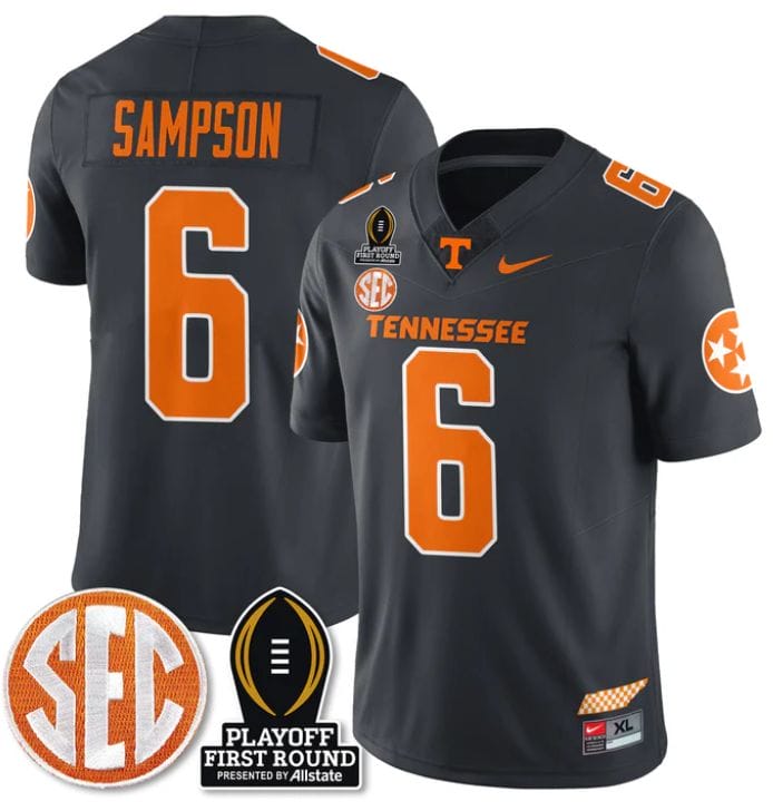 Dylan Sampson Jersey #6 Tennessee Vols Playoff First Round Patch Football All Stitched 3 Dylan Sampson Jersey #6 Tennessee Vols Playoff First Round Patch Football All Stitched - Image 3