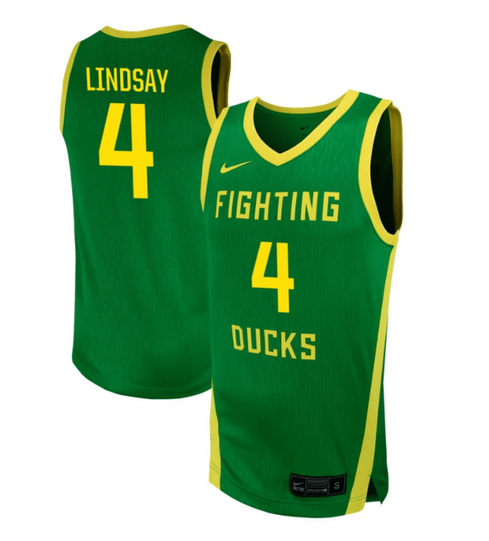 Dez Lindsay Jersey #4 Oregon Ducks NIL Basketball Green 1 Dez Lindsay Jersey #4 Oregon Ducks NIL Basketball Green