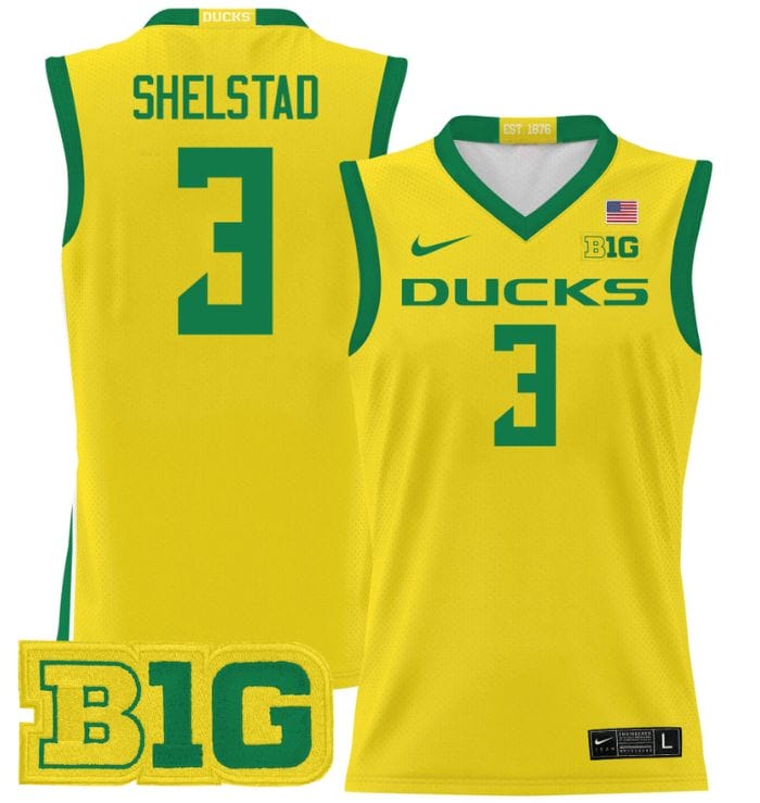 Jackson Shelstad Jersey #3 Oregon Ducks 2024 Lightweight Basketball Yellow 1 Jackson Shelstad Jersey #3 Oregon Ducks 2024 Lightweight Basketball Yellow
