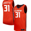 Jason Jakstys Jersey #31 Illinois Fighting Illini NIL Basketball Orange 5 Jason Jakstys Jersey #31 Illinois Fighting Illini NIL Basketball Orange
