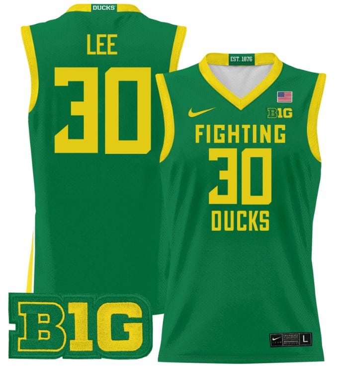 Ron Lee Jersey #30 Oregon Ducks 2024 Lightweight Basketball Green 1 Ron Lee Jersey #30 Oregon Ducks 2024 Lightweight Basketball Green