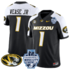 Theo Wease Jr Jersey #1 Missouri Tigers 2024 Music City Bowl Football All Stitched