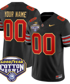 Custom Ohio State Jersey 'Heritage Stripe' Cotton Bowl Patch Football All Stitched