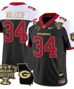 Herschel Walker Jersey #34 Georgia Bulldogs 2025 Sugar Bowl Patch Vapor Stitched Football
