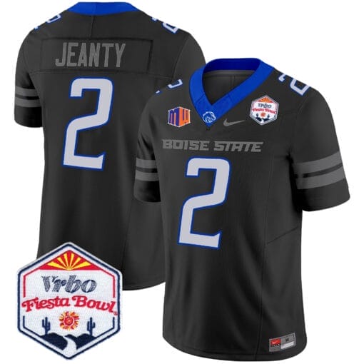 Ashton Jeanty Jersey #2 Boise State Broncos 2025 Fiesta Bowl Patch Vapor Stitched Football 1 Ashton Jeanty Jersey #2 Boise State Broncos 2025 Fiesta Bowl Patch Vapor Stitched Football