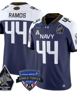 Colin Ramos Jersey #44 Navy Midshipmen 2025 Armed Forces Bowl All Stitched Football 6 C61EYBZ