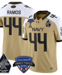 Colin Ramos Jersey #44 Navy Midshipmen 2025 Armed Forces Bowl All Stitched Football 7 CGF9IBP