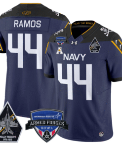 Colin Ramos Jersey #44 Navy Midshipmen 2025 Armed Forces Bowl All Stitched Football 9 CYFQOW2