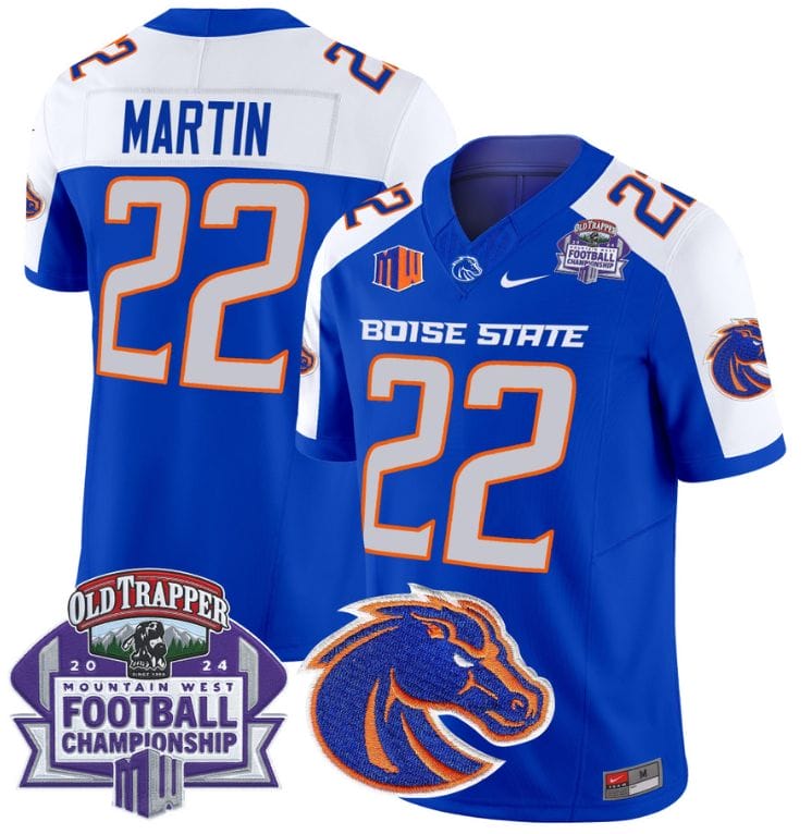 Doug Martin Jersey #22 Boise State Broncos 2024 Championship Vapor Stitched Football 4 Doug Martin Jersey #22 Boise State Broncos 2024 Championship Vapor Stitched Football - Image 4