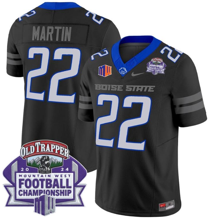 Doug Martin Jersey #22 Boise State Broncos 2024 Championship Vapor Stitched Football 1 Doug Martin Jersey #22 Boise State Broncos 2024 Championship Vapor Stitched Football