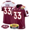 Bhayshul Tuten Jersey #33 Virginia Tech Hokies 2025 Duke’s Mayo Bowl Patch Stitched Football
