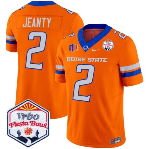 Ashton Jeanty Jersey #2 Boise State Broncos 2025 Fiesta Bowl Patch Vapor Stitched Football 6 Ashton Jeanty Jersey #2 Boise State Broncos 2025 Fiesta Bowl Patch Vapor Stitched Football - Image 6