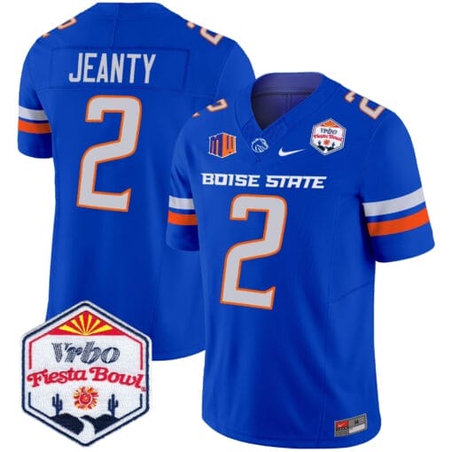 Ashton Jeanty Jersey #2 Boise State Broncos 2025 Fiesta Bowl Patch Vapor Stitched Football 4 Ashton Jeanty Jersey #2 Boise State Broncos 2025 Fiesta Bowl Patch Vapor Stitched Football - Image 4