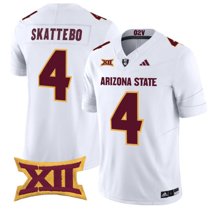 Cam Skattebo Jersey #4 Arizona State Sun Devils 2025 Limited Stitched Football 2 Cam Skattebo Jersey #4 Arizona State Sun Devils 2025 Limited Stitched Football - Image 2