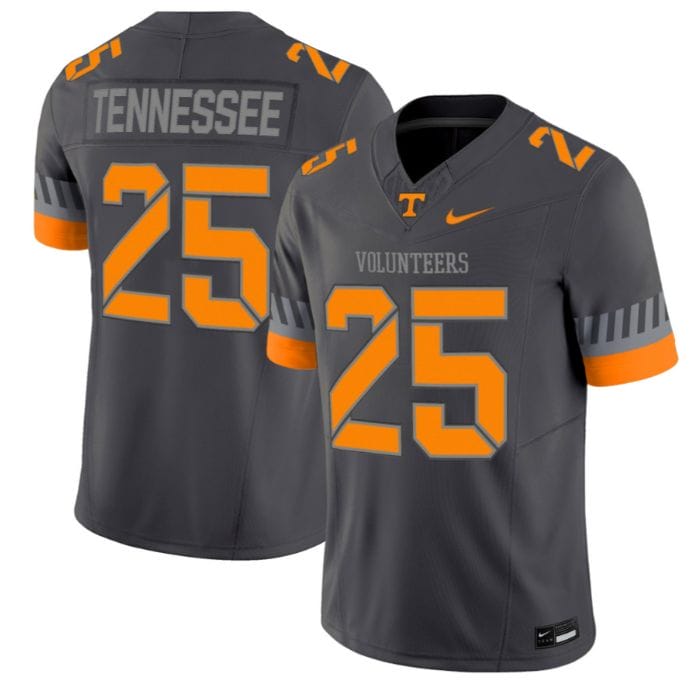 Tennessee Jersey #25 Tennessee Vols 2025 Smokey Grey Series Stitched Football 3 Tennessee Jersey #25 Tennessee Vols 2025 Smokey Grey Series Stitched Football - Image 3