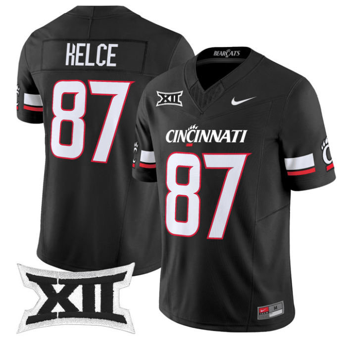 Travis Kelce Jersey #87 Cincinnati Bearcats 2025 Vapor Limited Stitched Football 1 Travis Kelce Jersey #87 Cincinnati Bearcats 2025 Vapor Limited Stitched Football