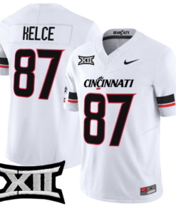 Travis Kelce Jersey #87 Cincinnati Bearcats 2025 Vapor Limited Stitched Football 3 Travis Kelce Jersey 87 Cincinnati Bearcats 2025 Vapor Limited Stitched White