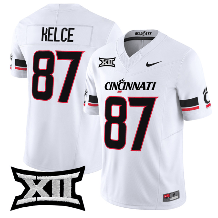 Travis Kelce Jersey #87 Cincinnati Bearcats 2025 Vapor Limited Stitched Football 2 Travis Kelce Jersey #87 Cincinnati Bearcats 2025 Vapor Limited Stitched Football - Image 2