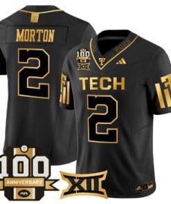 Alternative view of Behren Morton Jersey #2 Texas Tech 2025 100th Anniversary Stitched
