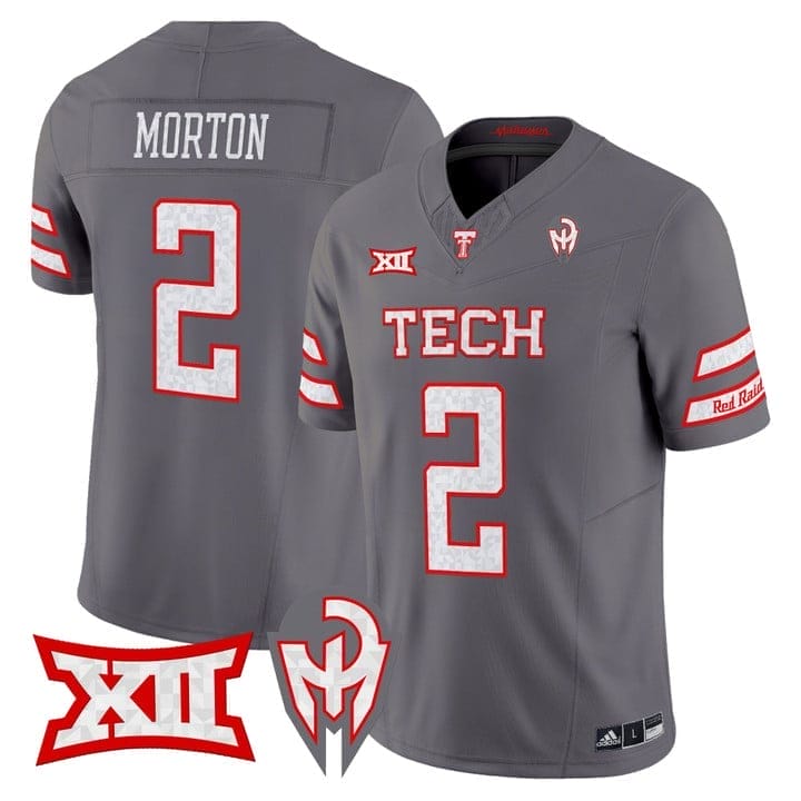 Behren Morton Jersey #2 Texas Tech Red Raiders Too Cold Vapor Stitched 3 Behren Morton Jersey #2 Texas Tech Red Raiders Too Cold Vapor Stitched - Image 3