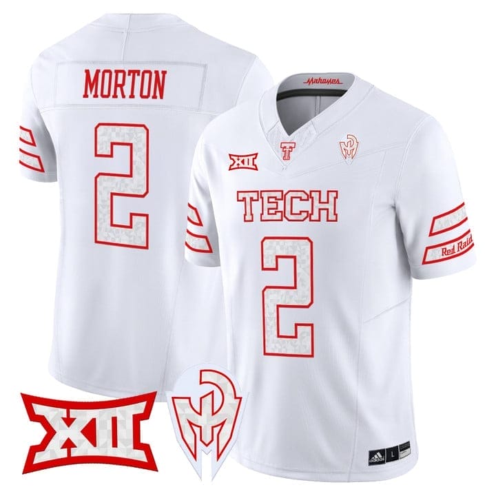 Behren Morton Jersey #2 Texas Tech Red Raiders Too Cold Vapor Stitched 2 Behren Morton Jersey #2 Texas Tech Red Raiders Too Cold Vapor Stitched - Image 2