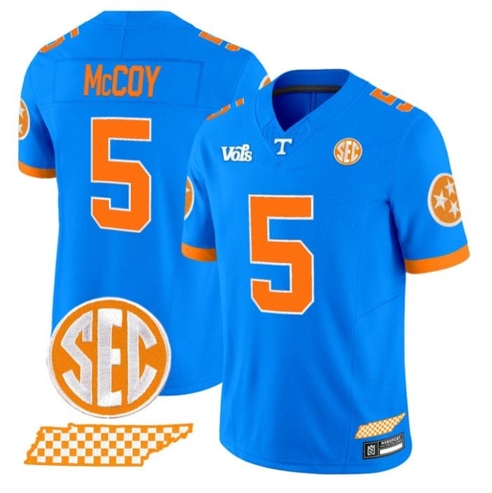 BruMcCoyJersey 5TennesseeVolunteersBlueBlazeEditionStitched