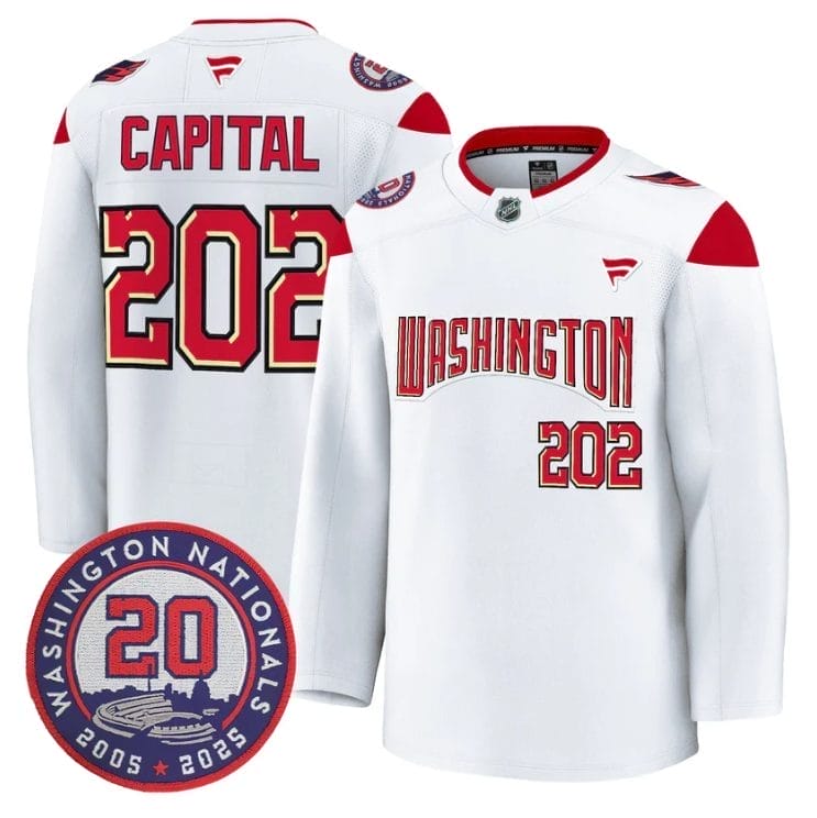 CapitalJersey 202WashingtonCapitals20thAnniversarySeasonsStitched