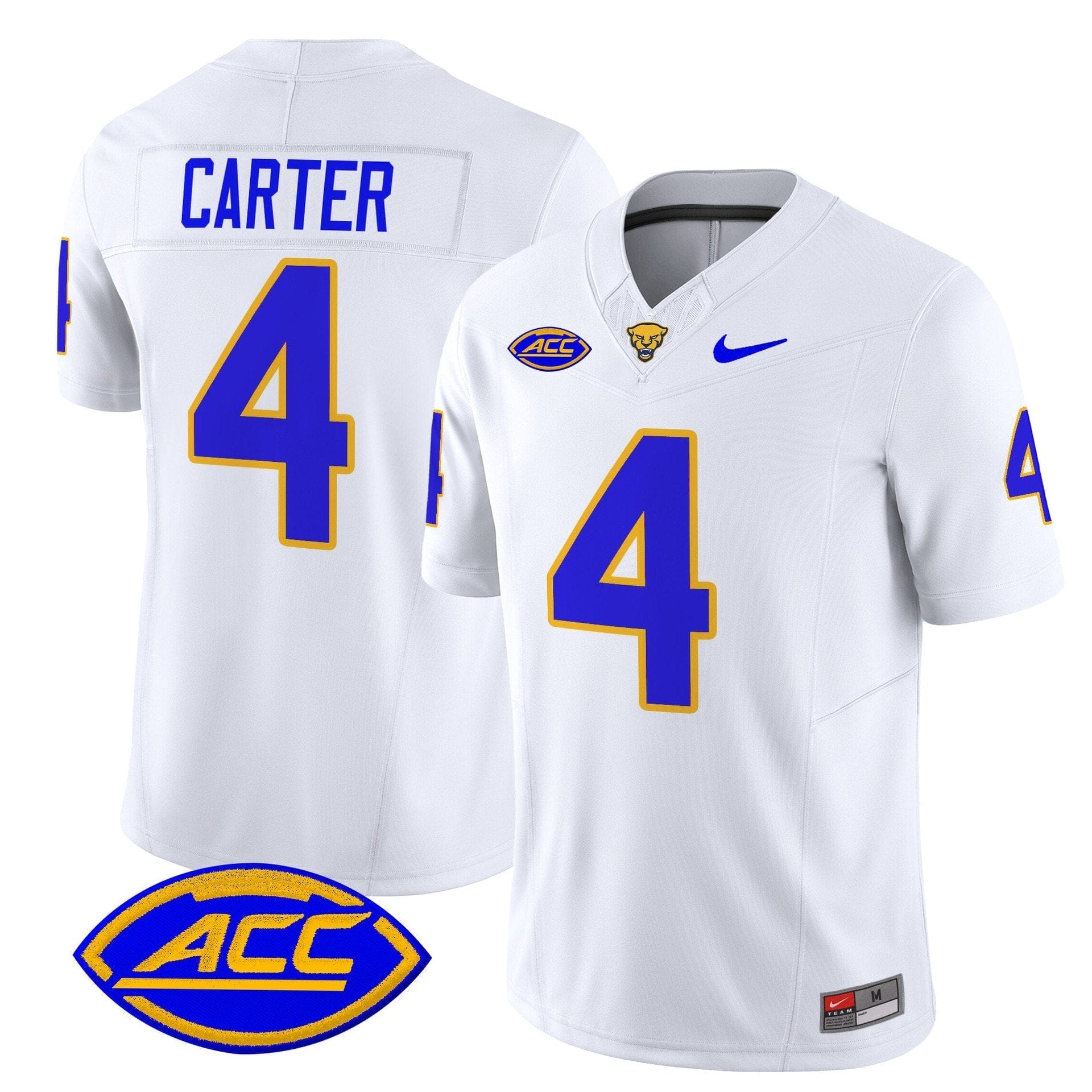 Daniel Carter Jersey 4 Pittsburgh Panthers 2025 Limited Stitched White