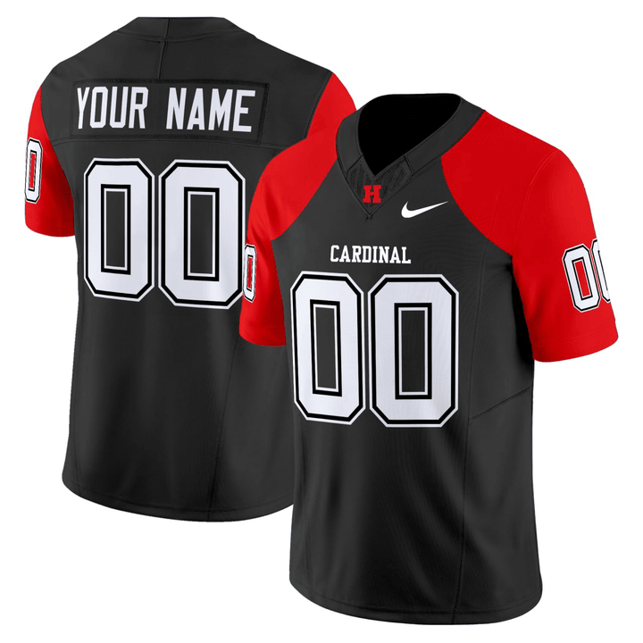 HarlingenCardinalsBlackCustomJerseyNameandNumberAllStitched
