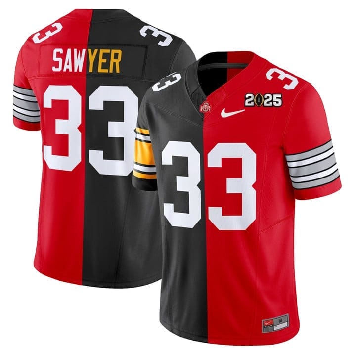 JackSawyerJersey 33OhioStateBuckeyes2025SplitVaporLimitedStitched