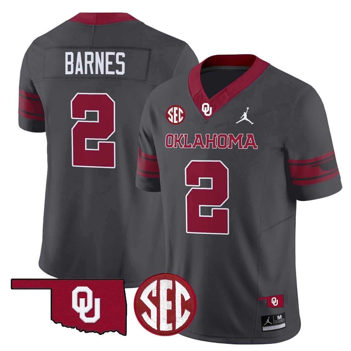 Jovantae Barnes Jersey #2 Oklahoma Sooners 2025 Limited Stitched 3 Jovantae Barnes Jersey #2 Oklahoma Sooners 2025 Limited Stitched - Image 3