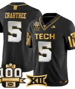 Michael Crabtree Jersey #5 Texas Tech 2025 100th Anniversary Stitched 6 Michael Crabtree Jersey 5 Texas Tech 2025 100th Anniversary Stitched Black Limited 4acd2967 5bfd 40b2 a9fd 2491c530e345