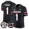 Rahsul Faison Jersey #1 South Carolina Gamecocks 2025 Stitched 9 Rahsul Faison Jersey 1 South Carolina Gamecocks 2025 Stitched Black