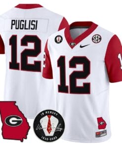 Alternative view of Ryan Puglisi Jersey #12 Georgia Bulldogs 2025 Vapor Limited Stitched