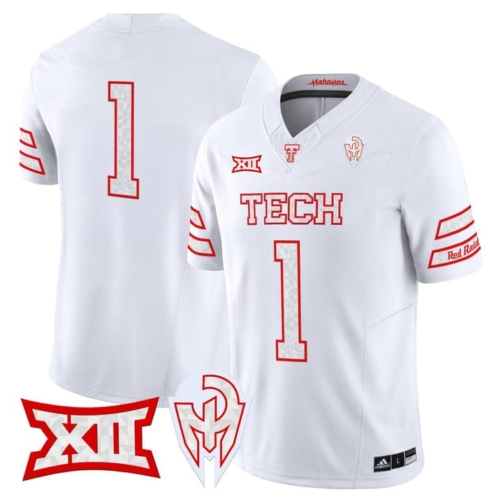 Team Jersey #1 Texas Tech Red Raiders Too Cold Vapor Limited Stitched 2 Team Jersey #1 Texas Tech Red Raiders Too Cold Vapor Limited Stitched - Image 2