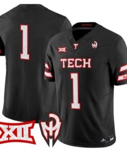 Team Jersey #1 Texas Tech Red Raiders Too Cold Vapor Limited Stitched