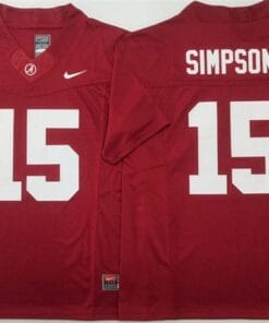 Alternative view of Georgia Bulldogs #15 Ty Simpson Jersey F.U.S.E. Football Stitched
